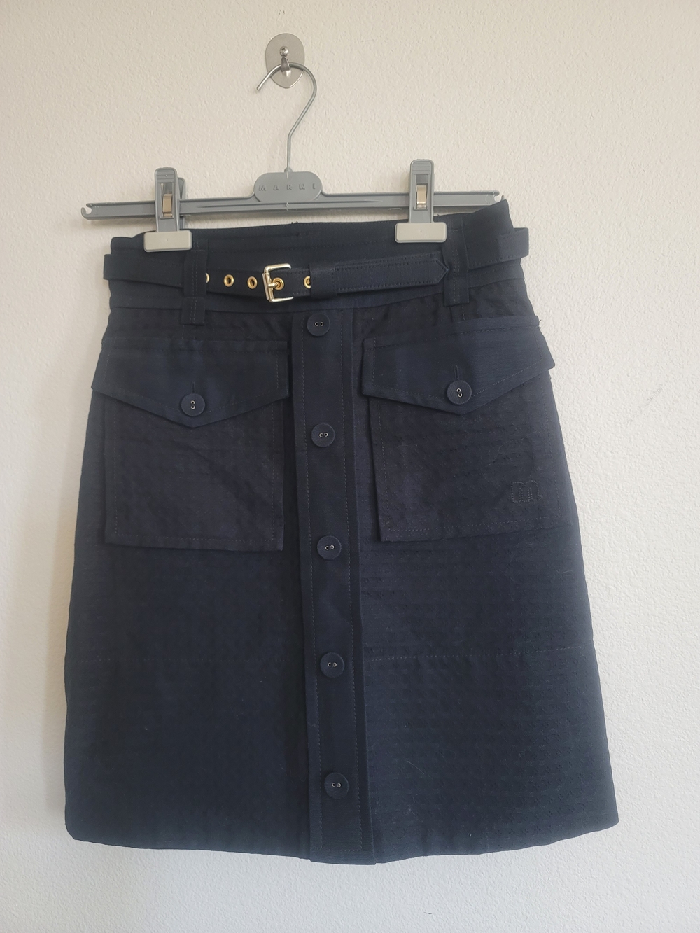 Marc By Marc Jacobs Skirts Black Button Front Belted Utility Skirt